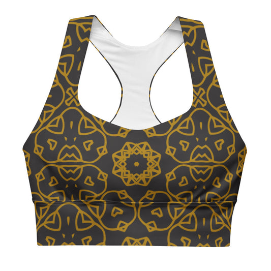 Golden abstract sports bra