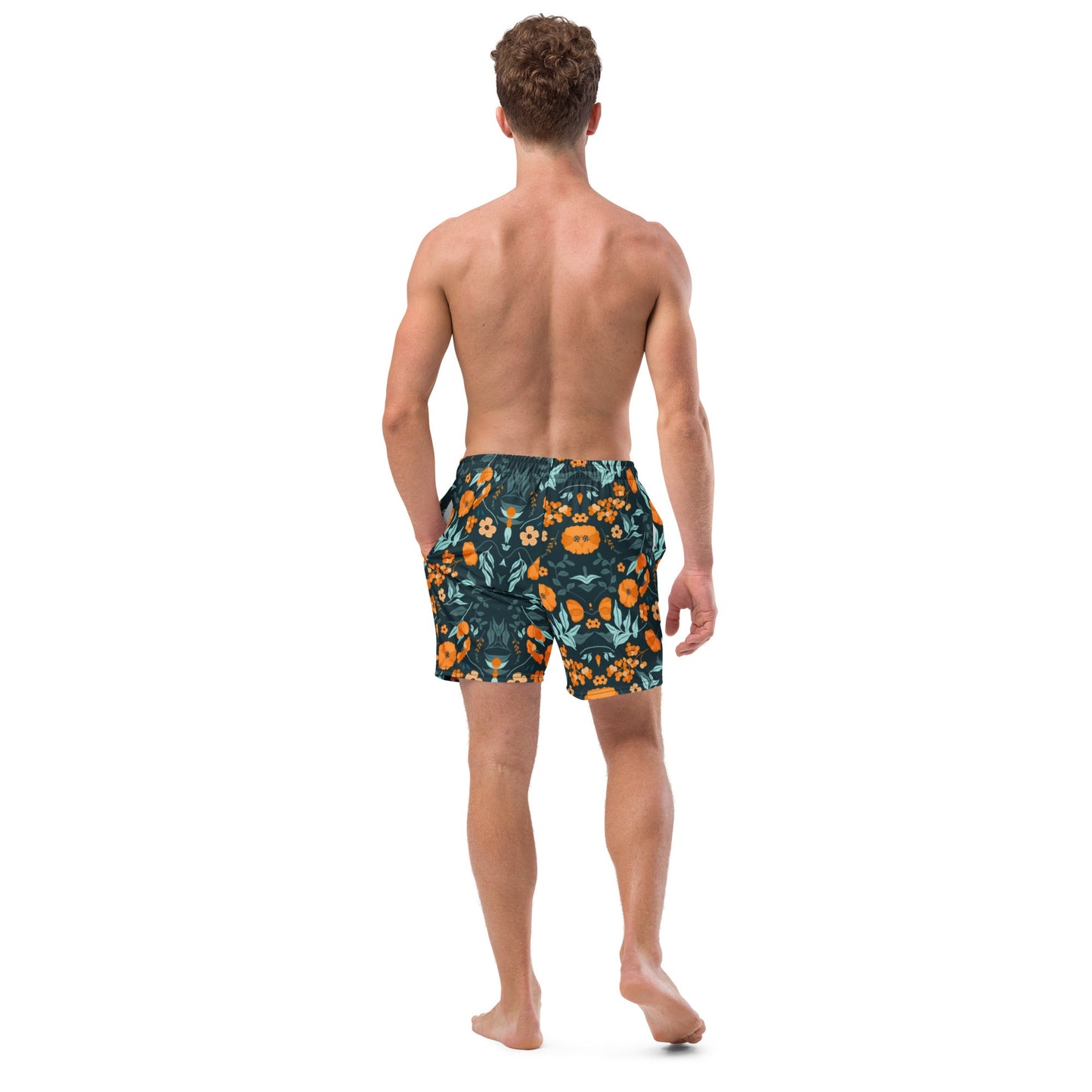 Floral Men's swim trunks