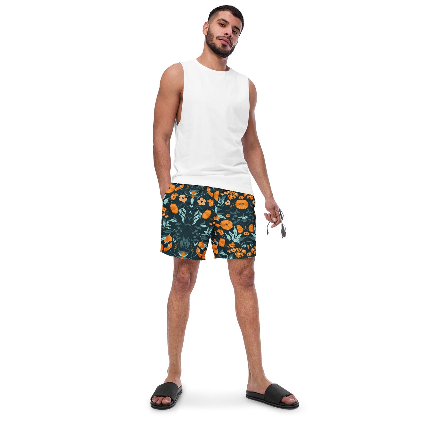 Floral Men's swim trunks