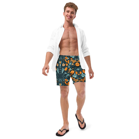 Floral Men's swim trunks