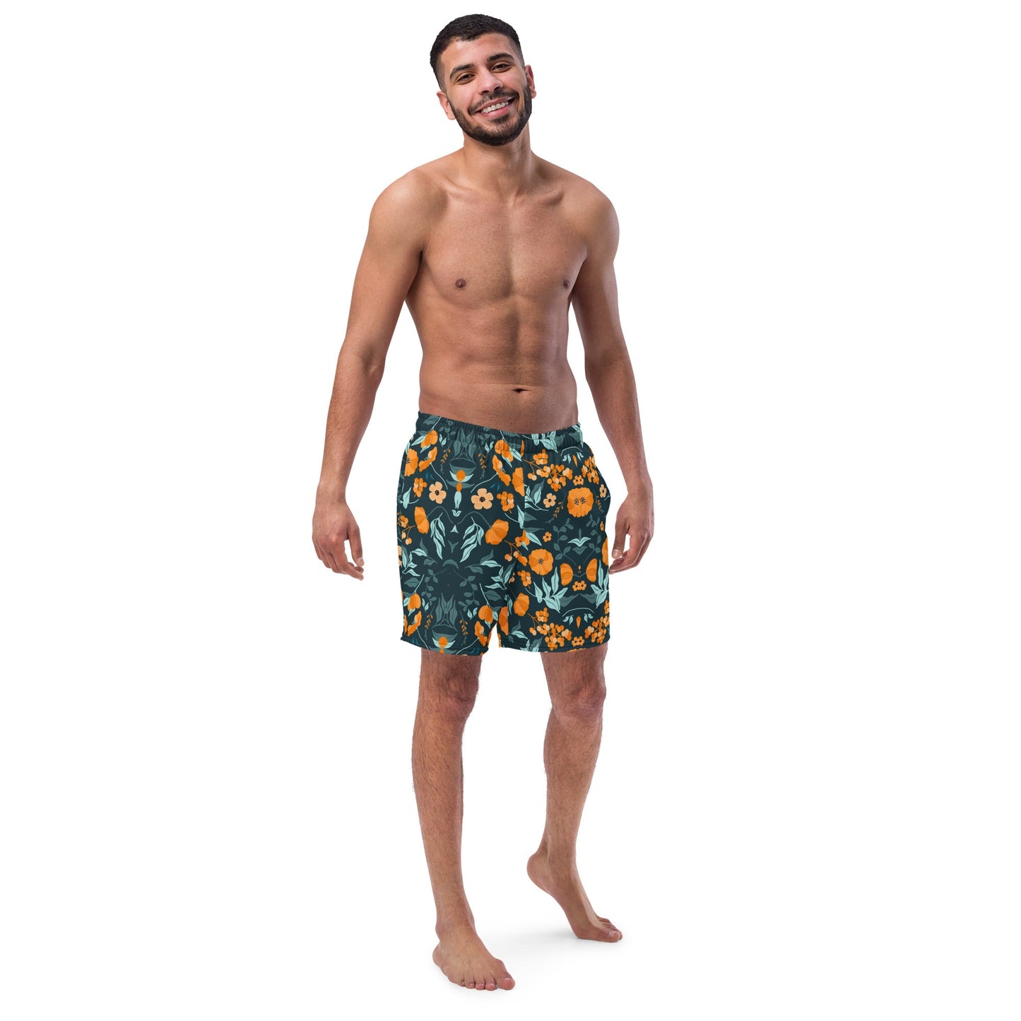 Floral Men's swim trunks