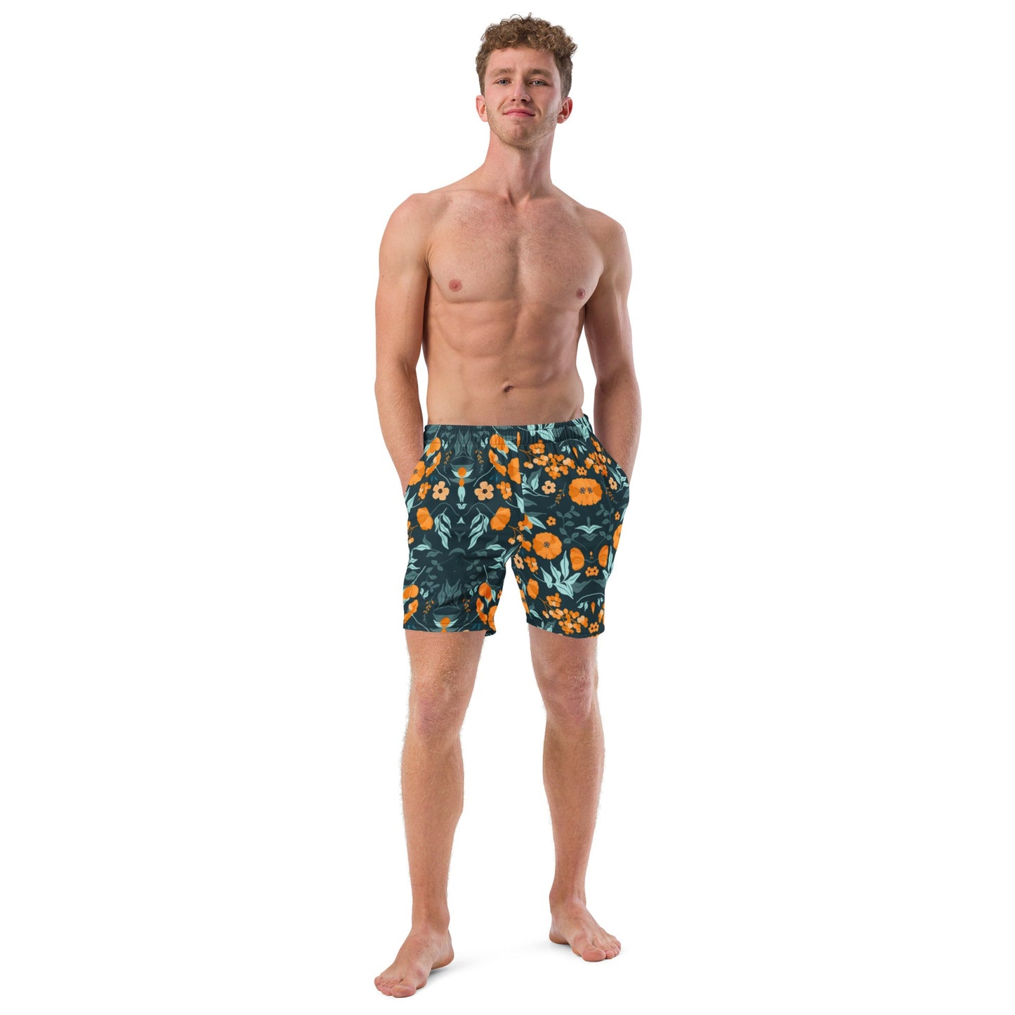 Floral Men's swim trunks