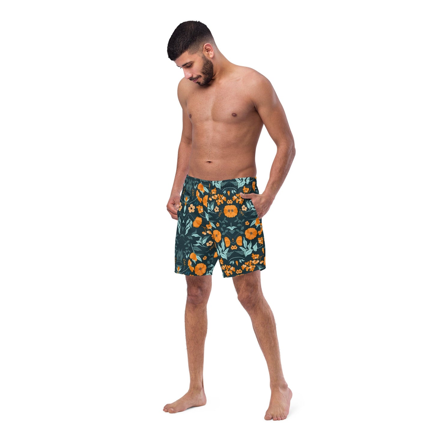 Floral Men's swim trunks