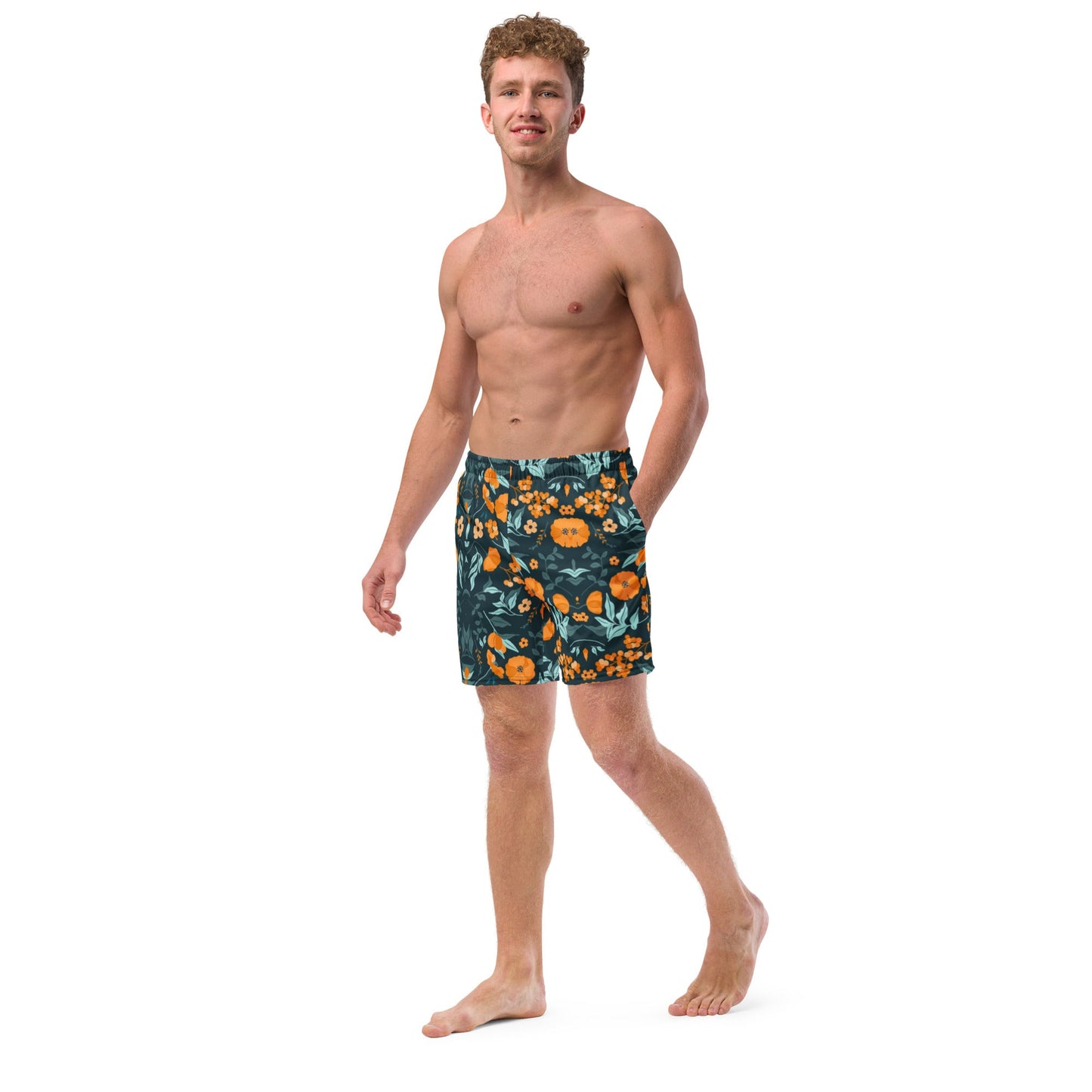 Floral Men's swim trunks