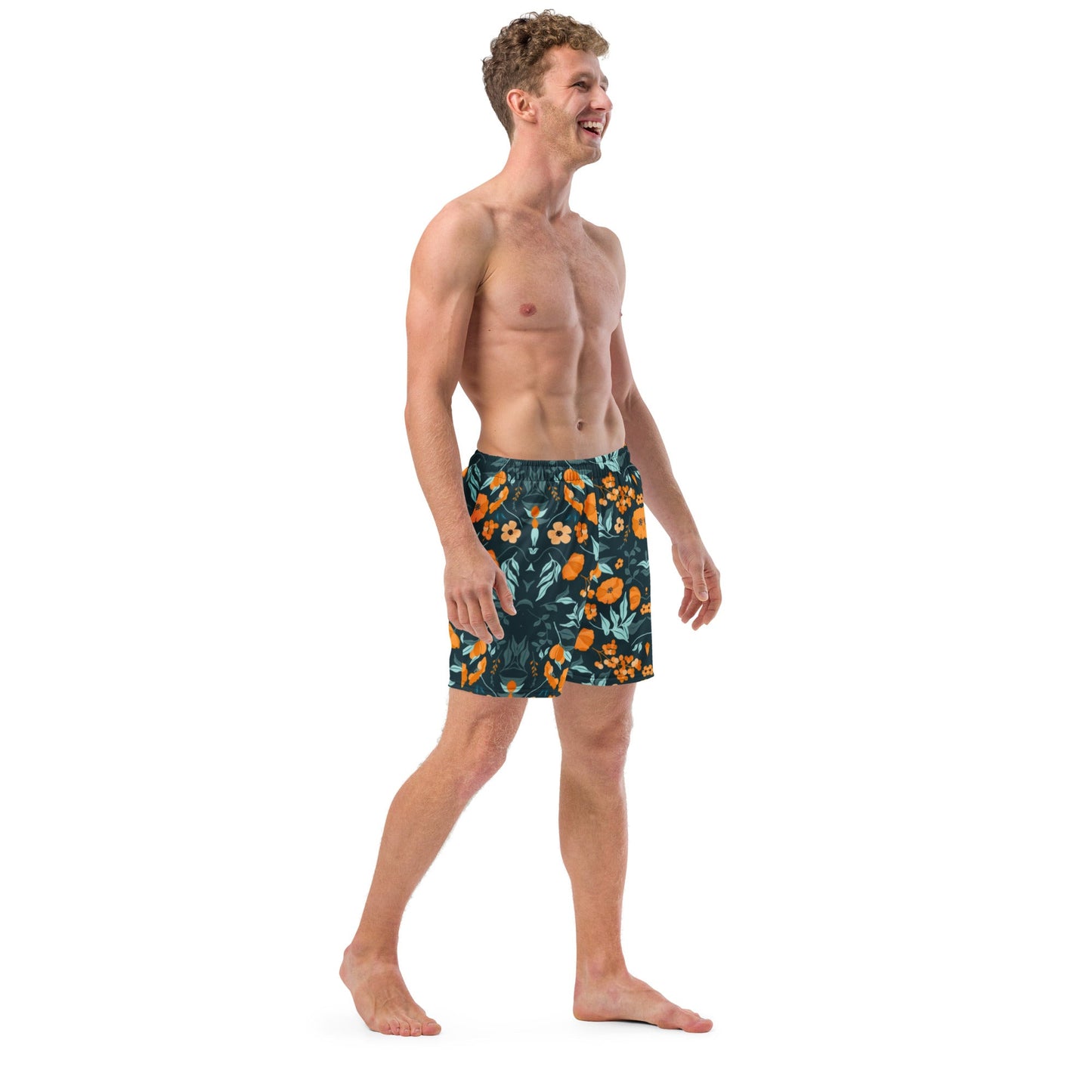 Floral Men's swim trunks